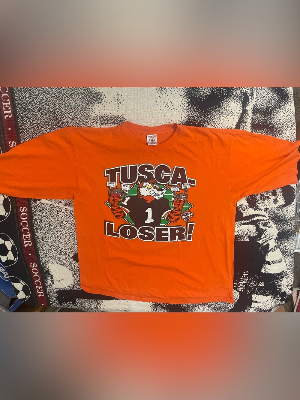 TUSCA-LOSER! Auburn vs Alabama Iron Bowl 2002 Jersey/ Sweatshirt Size XL RARE!